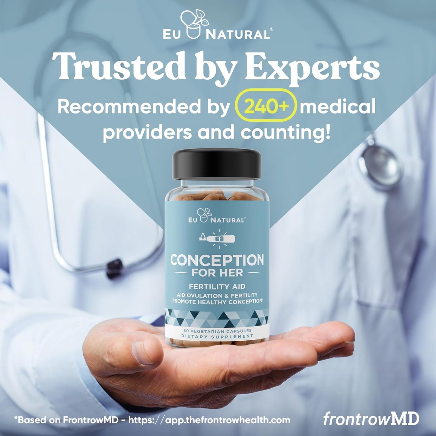 Conception Fertility Supplements for Women - Prenatal Vitamins - Promote Hormone Balance, Ovulation Aid - Myo-Inositol, Folate, Vitex - 120 Capsules