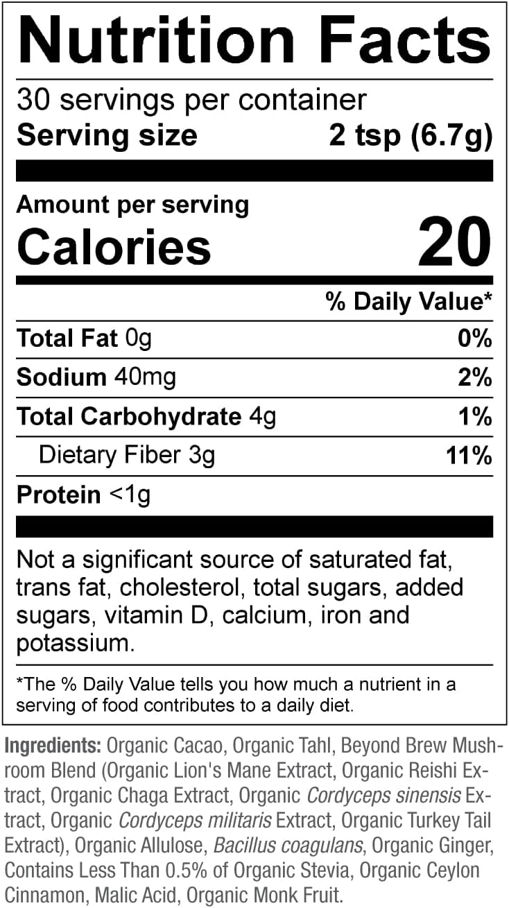 Conscious Beauty Collagen Peptides & Mushroom Superfood Coffee Alternative Powder for Hair, Skin, Nails, and Joints