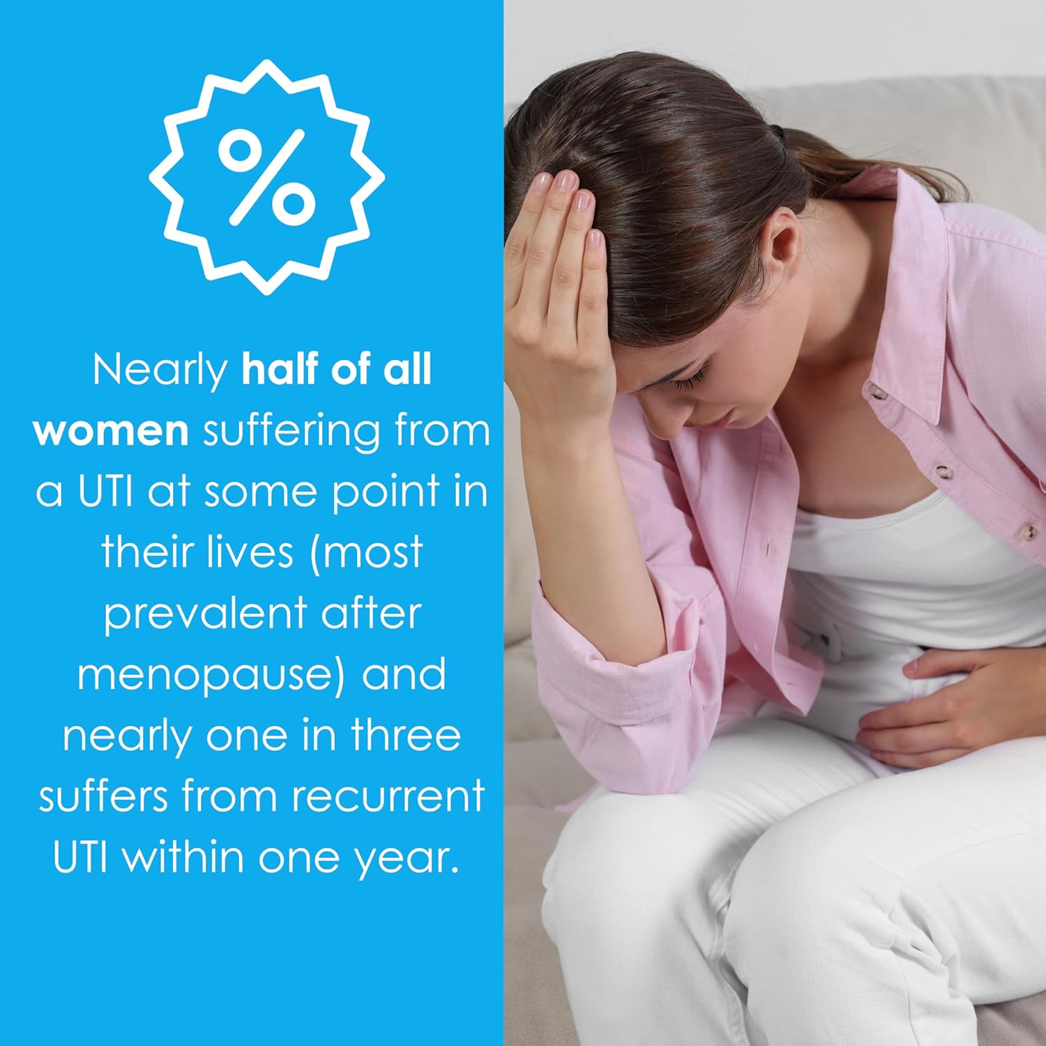 Consult Health RIGHT TRACT Cranberry Supplement - Prevent UTI - D-Mannose Pills with 50:1 Concentrate - Natural Extract - 25,000mg - 60 Count