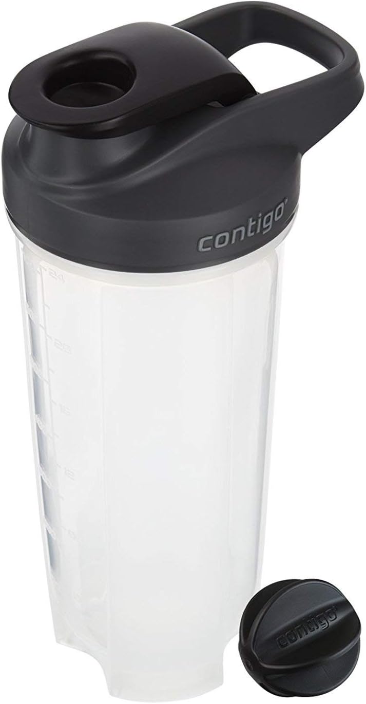 Contigo Shake & Go Fit Snap Lid Shaker Bottle, 28 oz, Black - 70290 Ultimate Fitness Companion