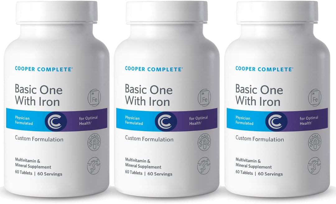 Cooper Complete Basic One Multivitamin with Iron - 180 Servings - Pack of 3