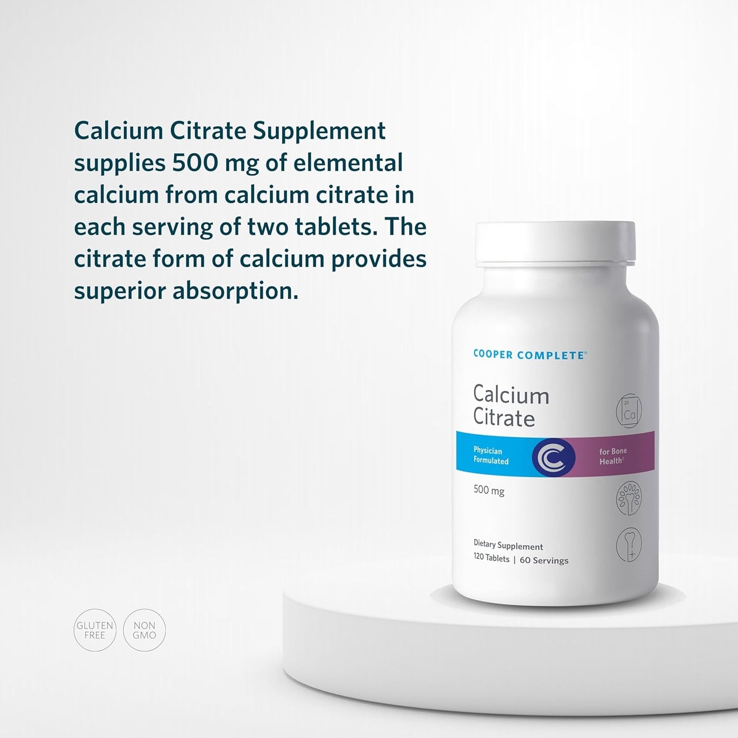 Cooper Complete Calcium Citrate Supplement 500mg 120 Tablets Pack - Single Pack