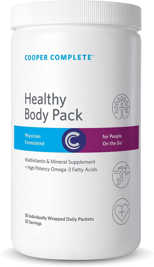 Cooper Complete Healthy Body Pack - Daily Multivitamin & Omega-3 Fish Oil - 30 Day Supply