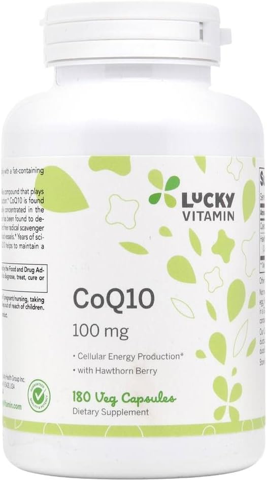 CoQ-10 with Hawthorn Berry 100 mg - 180 Vegetable Capsules from Lucky Vitamin