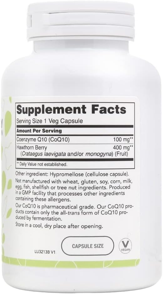 CoQ-10 with Hawthorn Berry 100 mg - 180 Vegetable Capsules from Lucky Vitamin