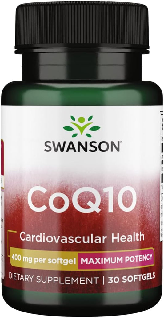 CoQ10 Heart Health Supplement - Boost Energy, Support Cardiovascular Health - 30 Softgels, 400mg