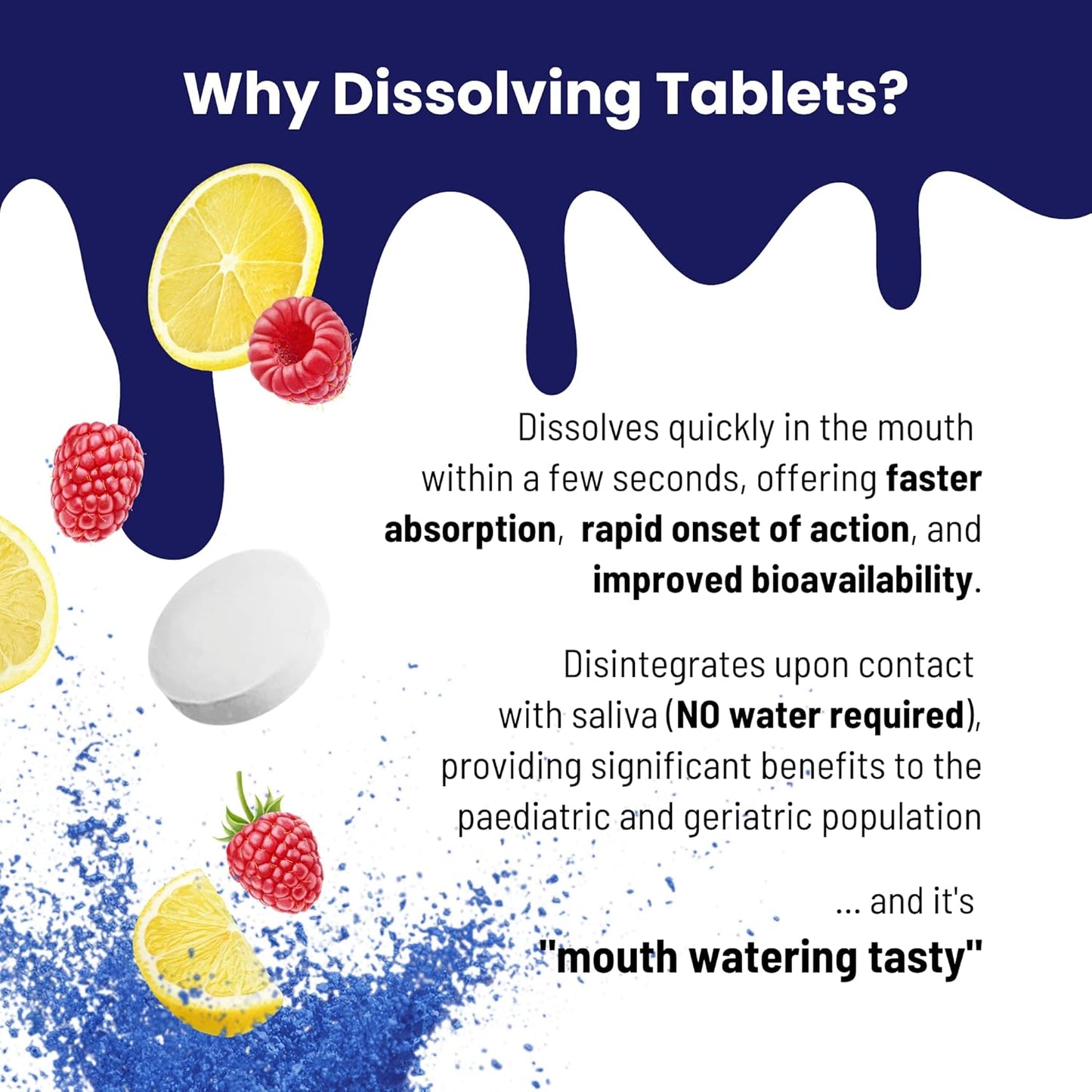 CoQ10 Nutra Meltz 100mg Tablets for Heart Health & Energy - Raspberry Lemon Flavor (60ct)