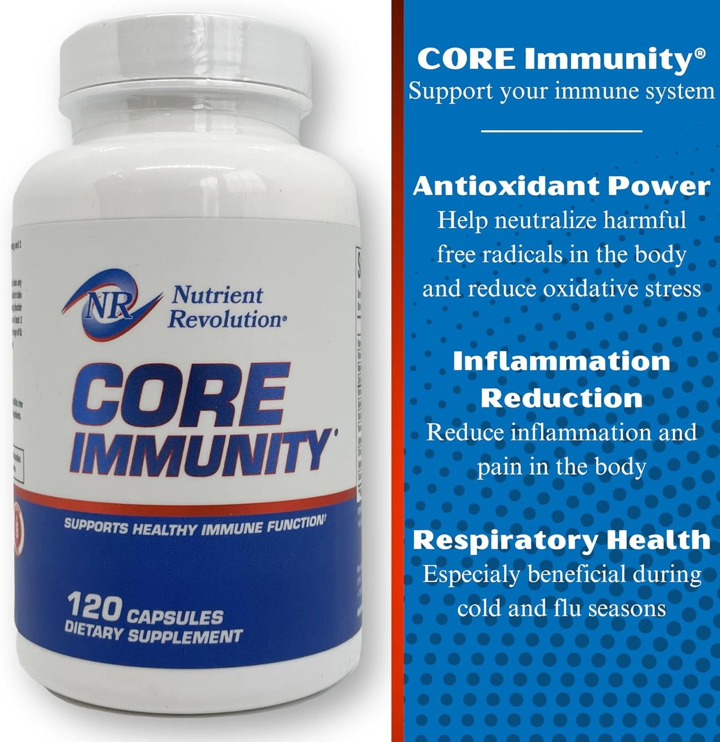 CORE Immunity: Daily Multivitamin & Immune Support Supplement with Quercetin, Bromelain, Antioxidants - 120 ct.