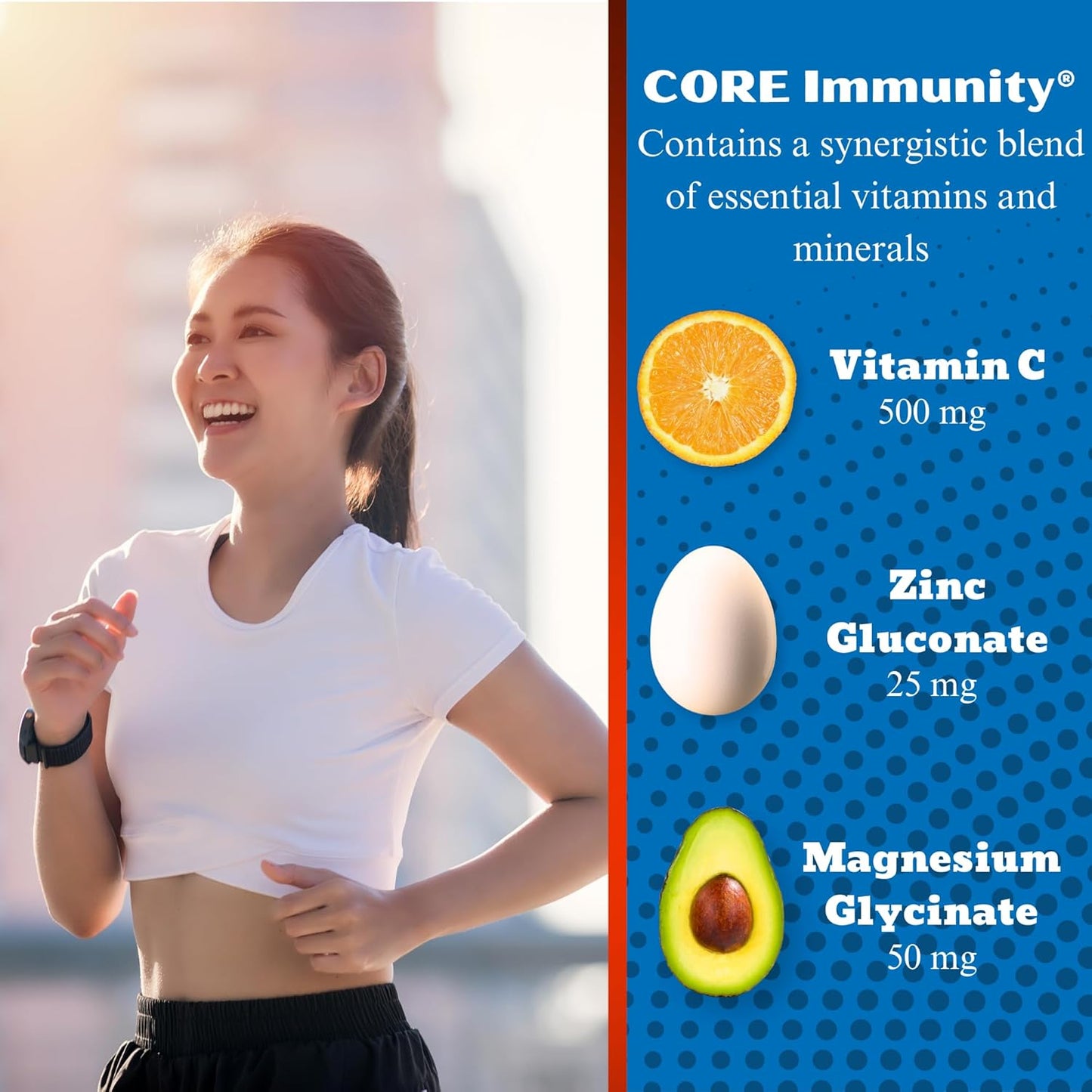 CORE Immunity: Daily Multivitamin & Immune Support Supplement with Quercetin, Bromelain, Antioxidants - 120 ct.
