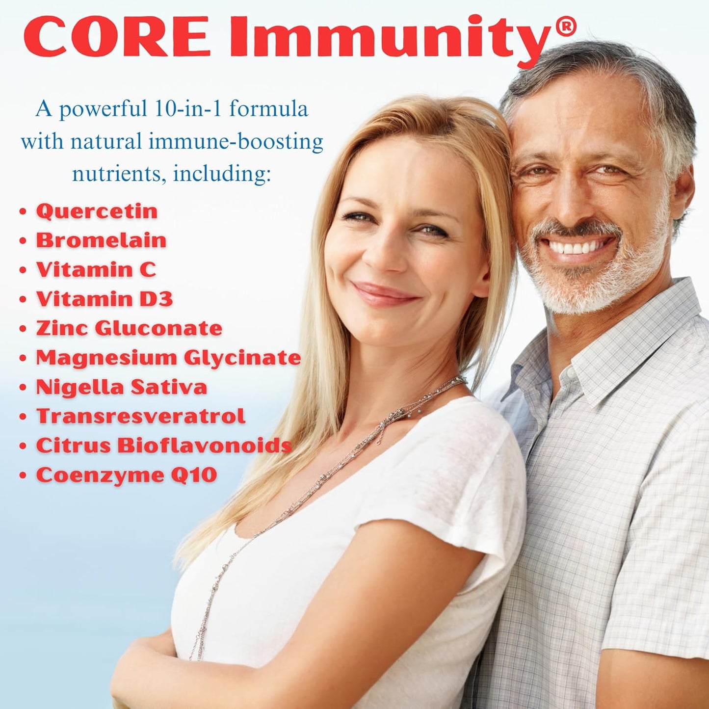 CORE Immunity: Daily Multivitamin & Immune Support Supplement with Quercetin, Bromelain, Antioxidants - 120 ct.