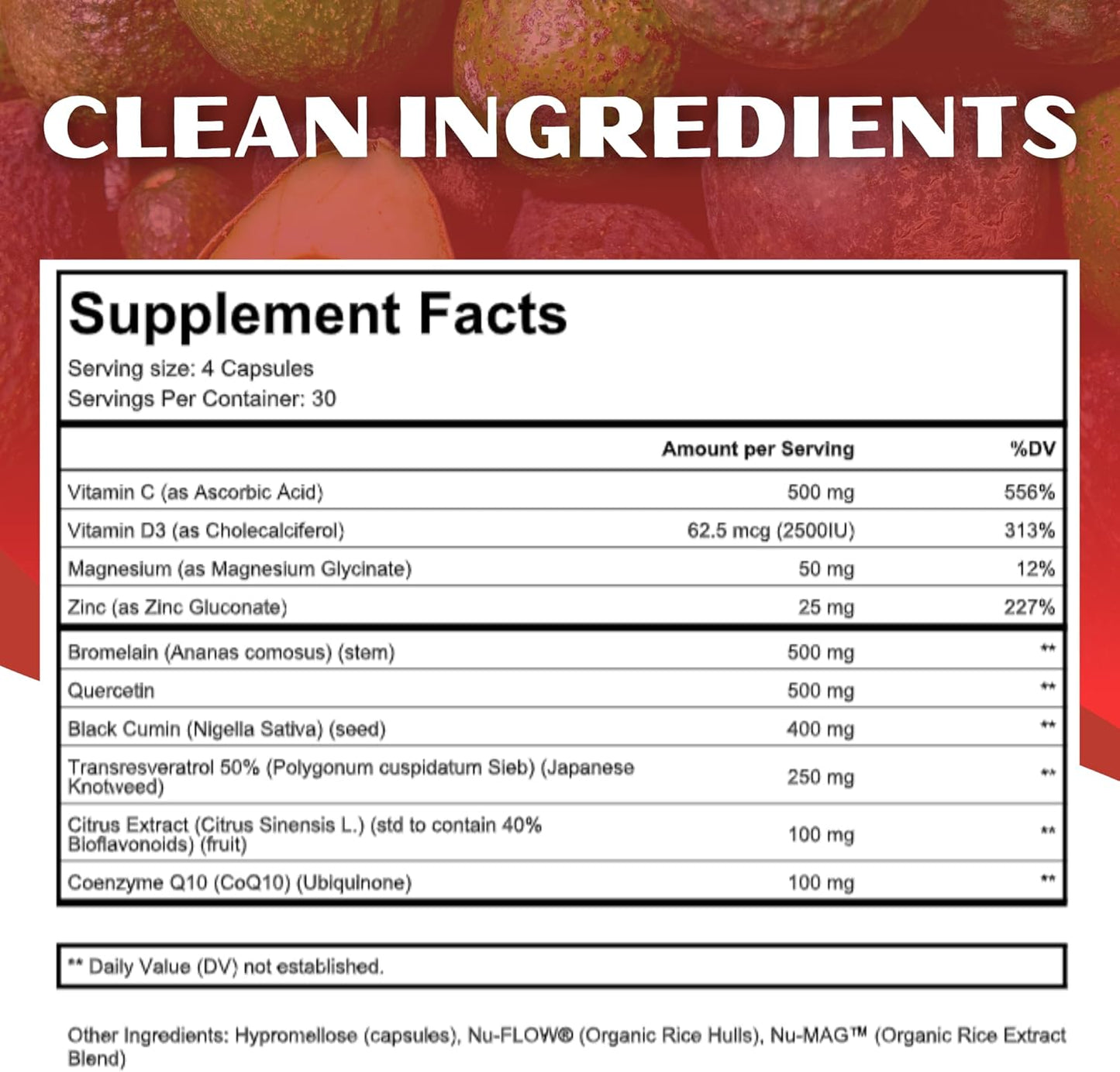 CORE Immunity: Daily Multivitamin & Immune Support Supplement with Quercetin, Bromelain, Antioxidants - 120 ct.