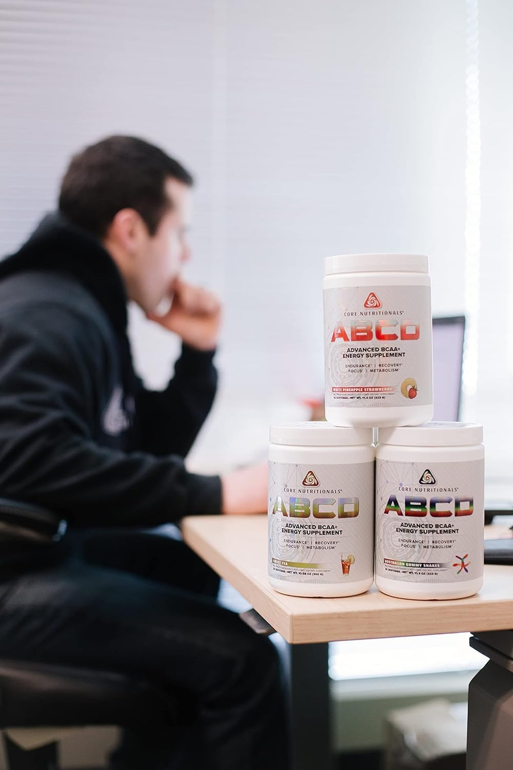 Core Nutritionals Platinum ABCD Advanced BCAA Energy Supplement - Enhanced Endurance, Recovery, Focus - 30 Servings, White Pineapple Strawberry Flavor