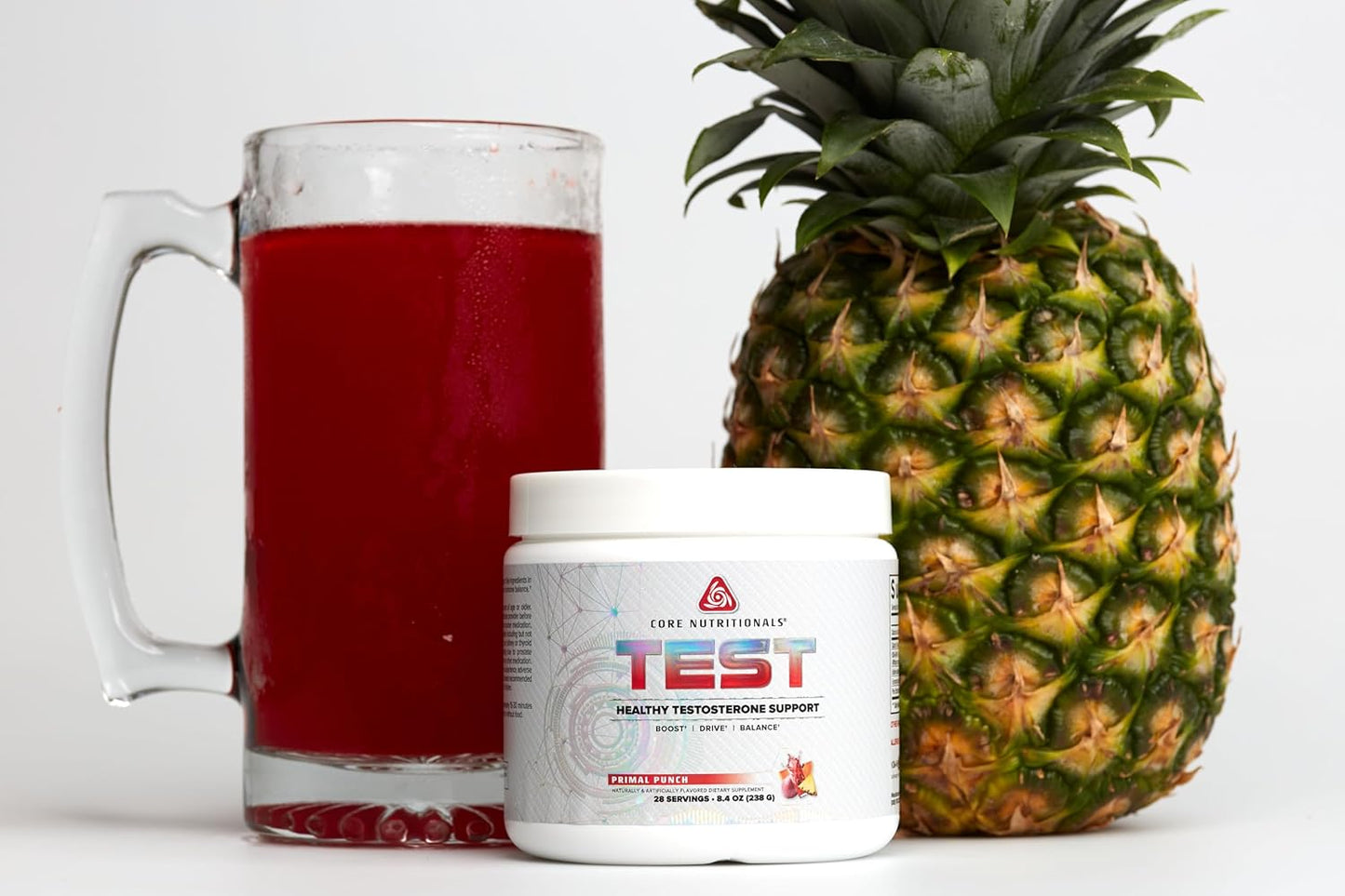 Core Nutritionals Platinum Test - 3.6g D-Aspartic Acid - Boosts Testosterone - 28 Servings - Primal Punch Flavor