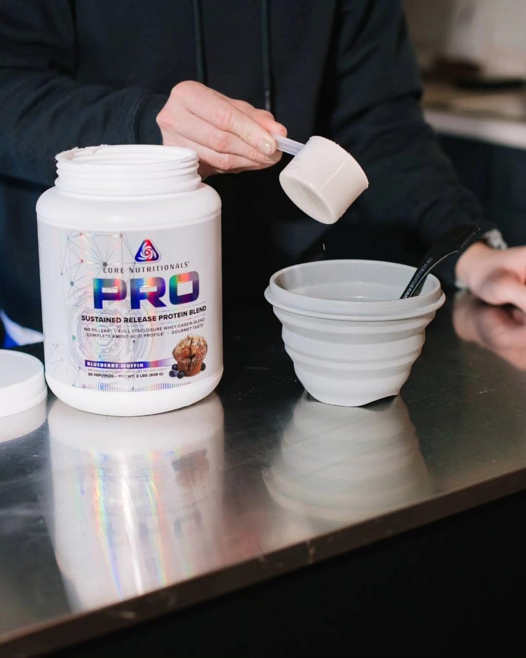 Core Nutritionals Pro Sustained Release Protein Blend with Digestive Enzymes - Chocolate Mocha, 25g Protein, 2g Carb, 26 Servings