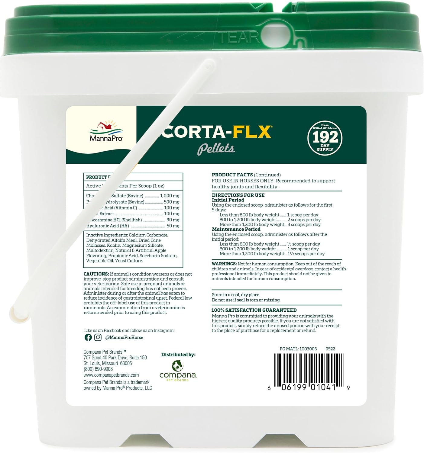 Corta-FLX Equine Joint Supplement for Healthy Joints - 12 LB Pellet with Vitamins & Minerals