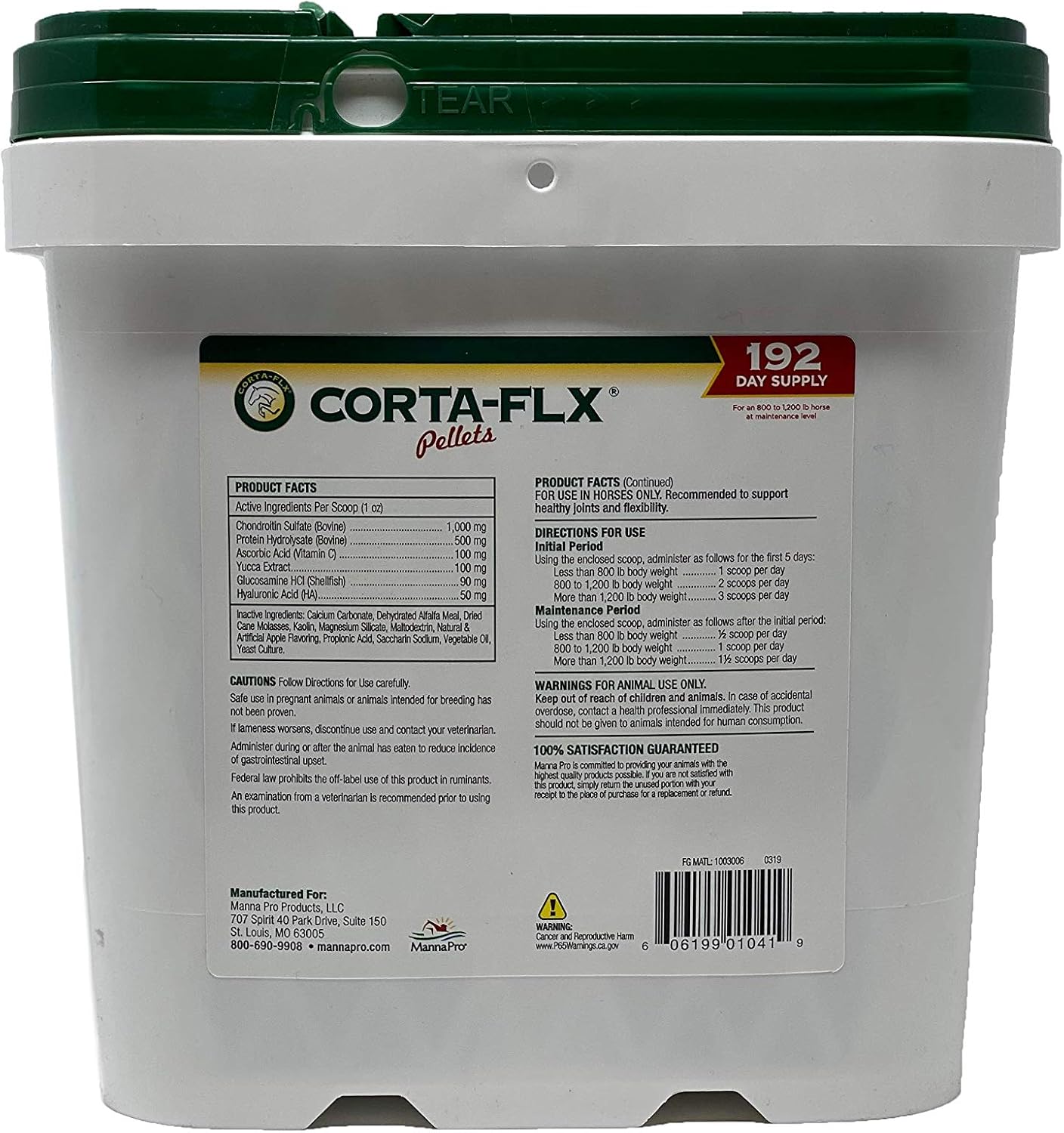 Corta-FLX Equine Joint Supplement for Healthy Joints - 12 LB Pellet with Vitamins & Minerals