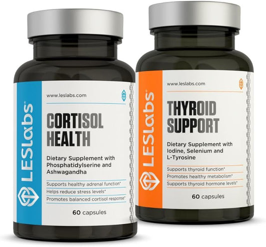 Cortisol and Thyroid Support Duo for Balanced Cortisol Response and Metabolic Health by LES Labs