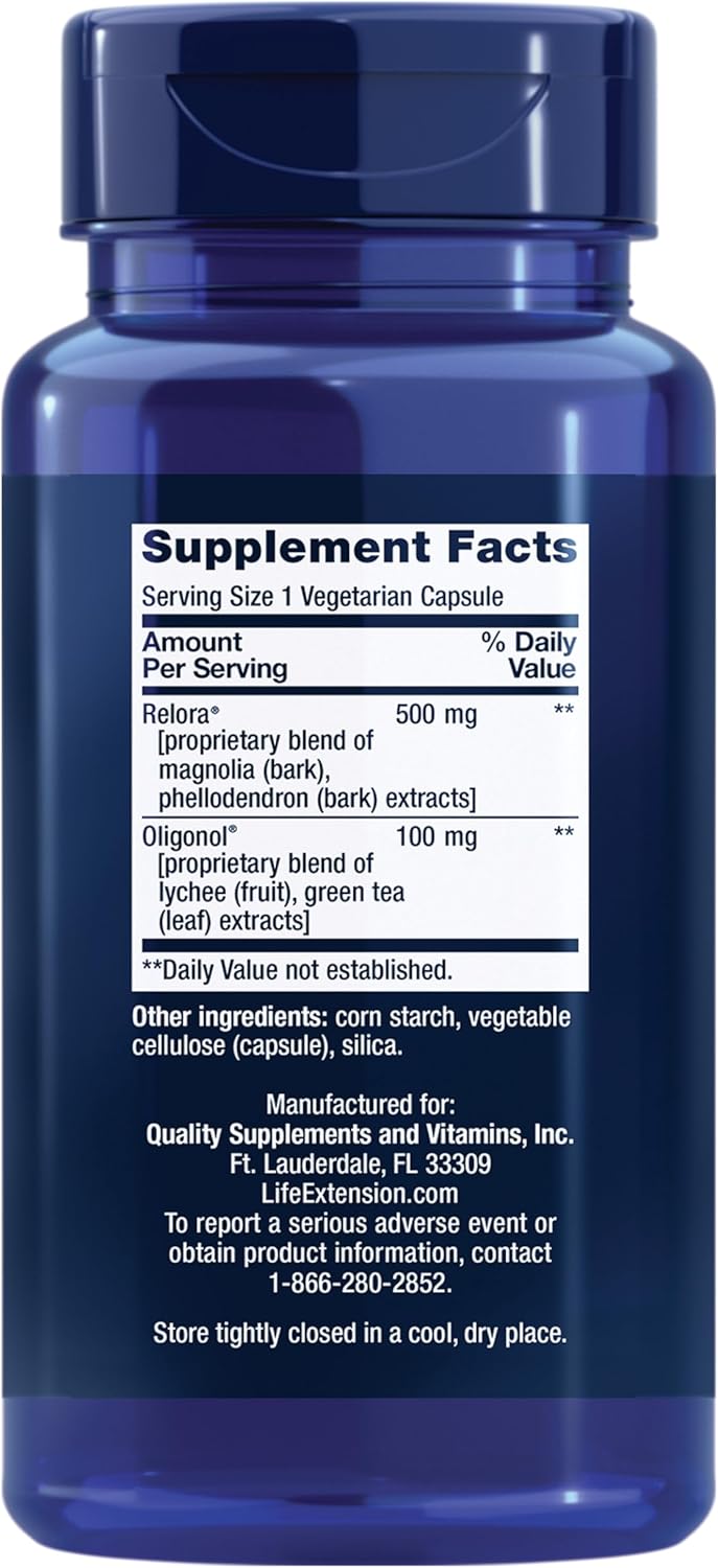 Cortisol-Stress Balance Supplement with Relora, Magnolia Bark, Green Tea, Lychee Extract - Manage Stress and Maintain Healthy Levels - Gluten Free, Non-GMO, Vegetarian - 30 Capsules