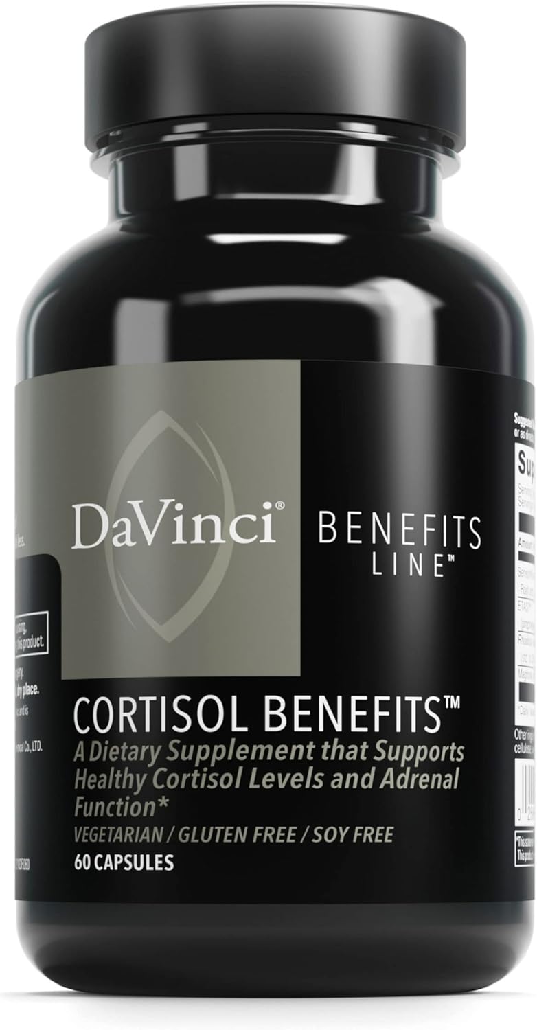 Cortisol Support Supplement with Ashwagandha & Rhodiola - 60 Capsules - Gluten-Free