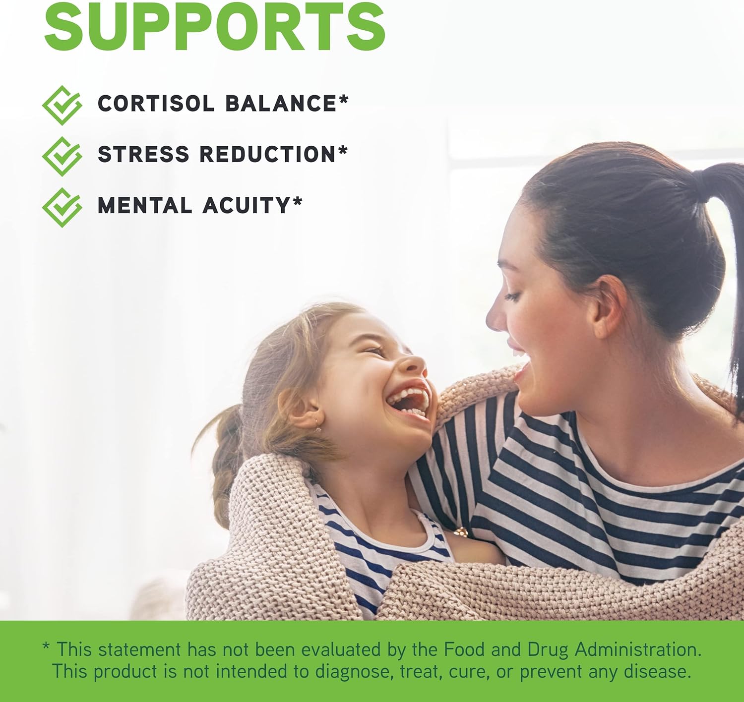 Cortisol Support Supplement with Ashwagandha & Rhodiola - 60 Capsules - Gluten-Free