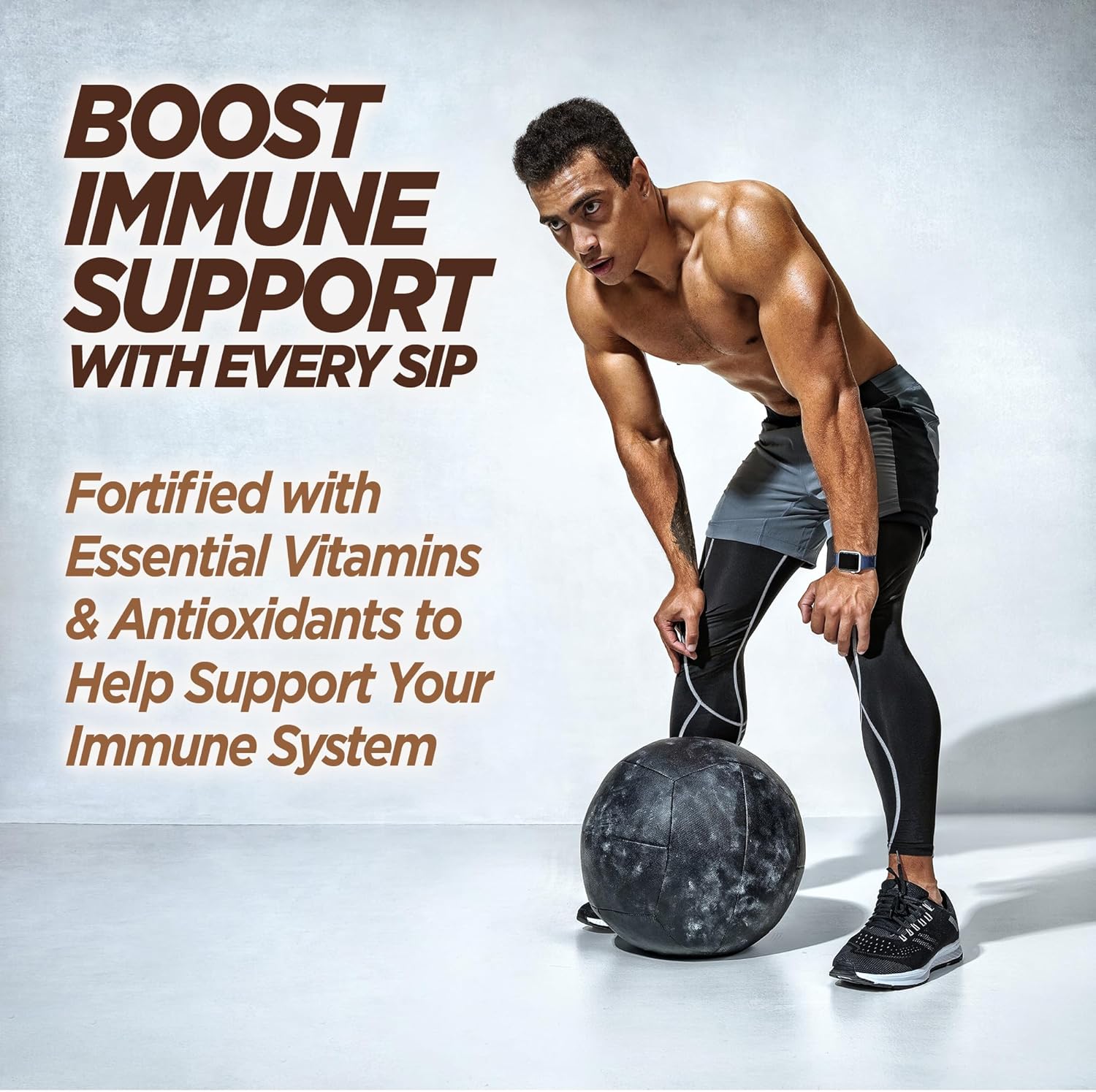 Country Farms Chocolate Super Shake Meal Replacement with 15g Plant Protein, Superfoods, Vitamins, Probiotics, Prebiotics - 12 Servings, 12.48 Oz