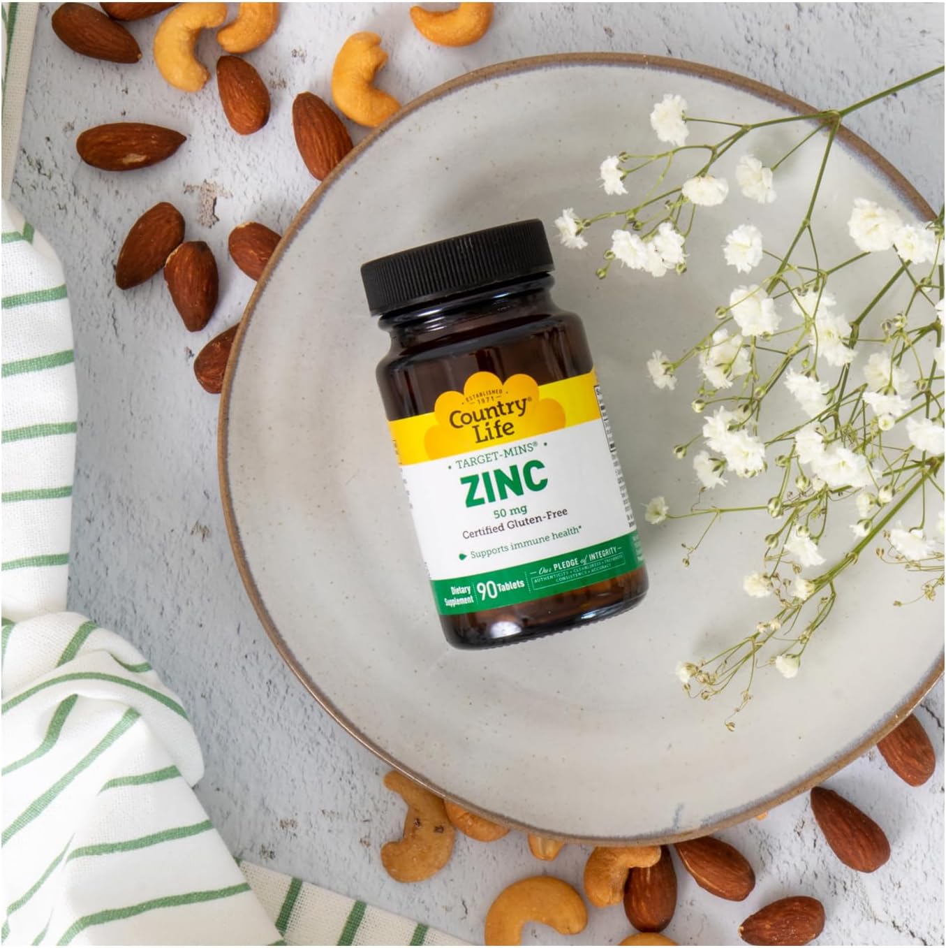 Country Life Target-Mins Zinc 50mg - 90 Tablets for Immune Health & Support