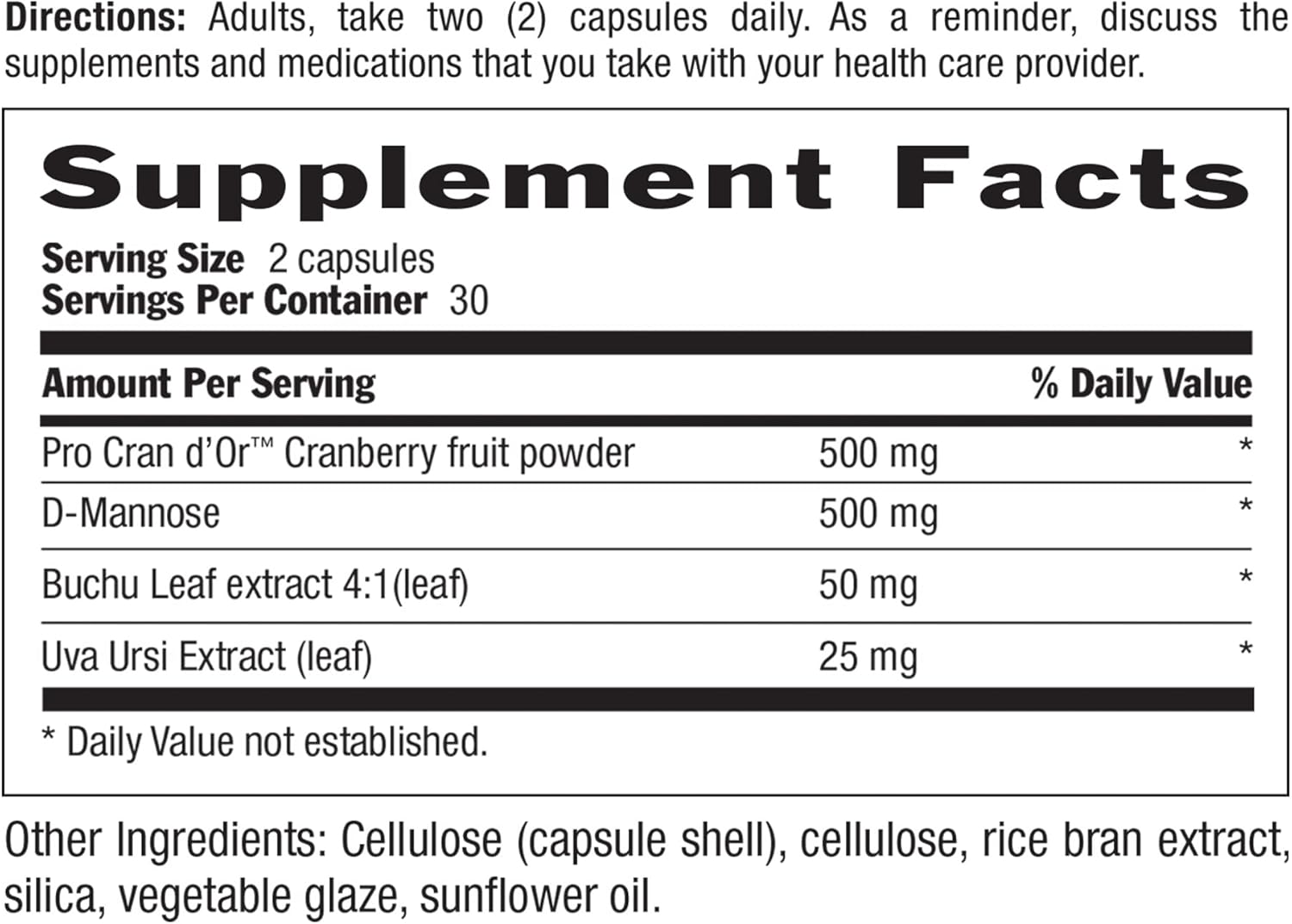 Country Life Women's Urinary Tract Support Supplement - 60 Vegetarian Capsules