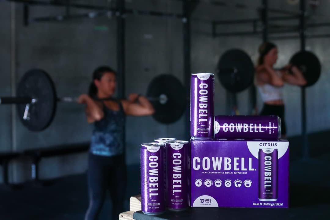Cowbell Performance & Recovery - Muscle Building & Repair Drink with 5,000 mg BCAAs, 1,000 mg BetaTOR HMB, Glucosamine, Omega-3, Green Tea - No Artificial Ingredients - 12-oz Cans (Pack of 12)