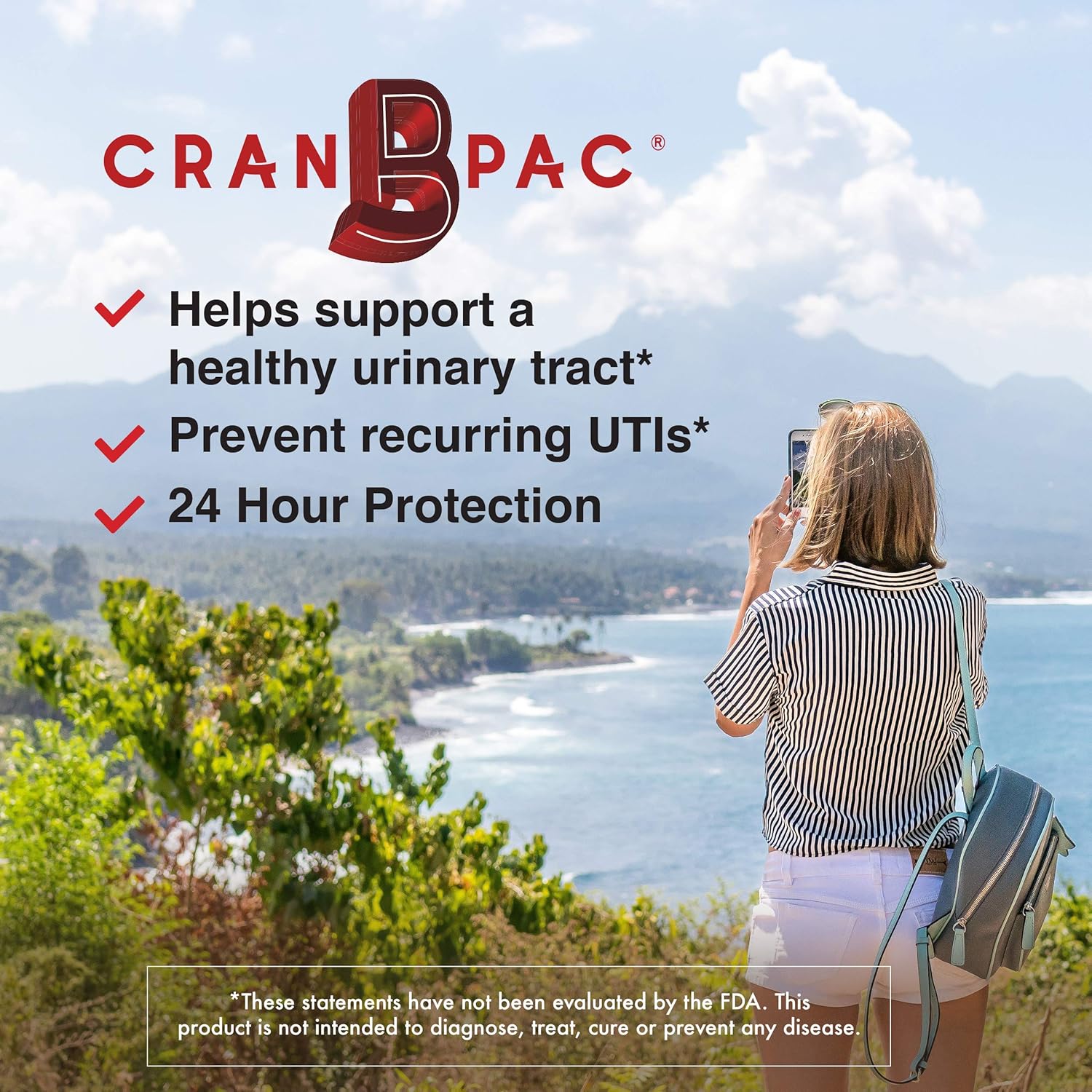 Cran-B-PAC Cranberry Supplement for Women's Urinary Tract Health - Non GMO Liquid Concentrate with Vitamins, 36mg PAC, 30 Oz Bottle