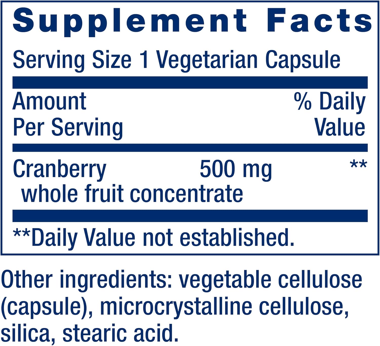 Cran-Max® Cranberry Whole Fruit Concentrate 500mg Capsules - Supports Urinary Tract Health, Antioxidant Rich, Gluten-Free, Vegetarian, Non-GMO - 60 Count