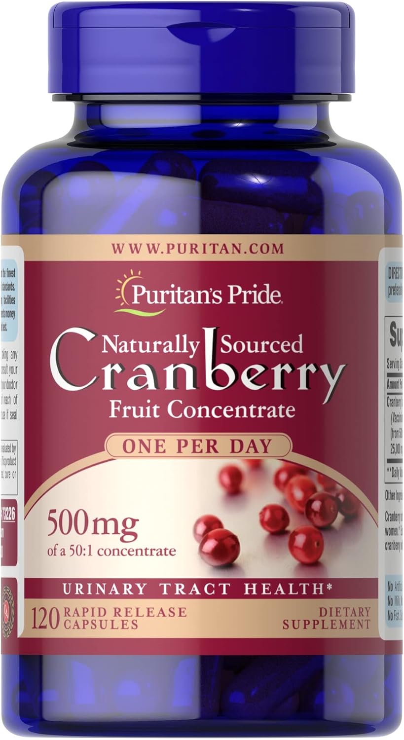 Cranberry Capsules 240 Count - Puritan's Pride One A Day Supplement Pack