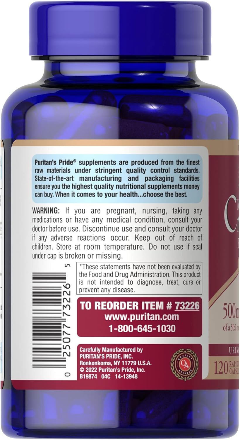 Cranberry Capsules 240 Count - Puritan's Pride One A Day Supplement Pack