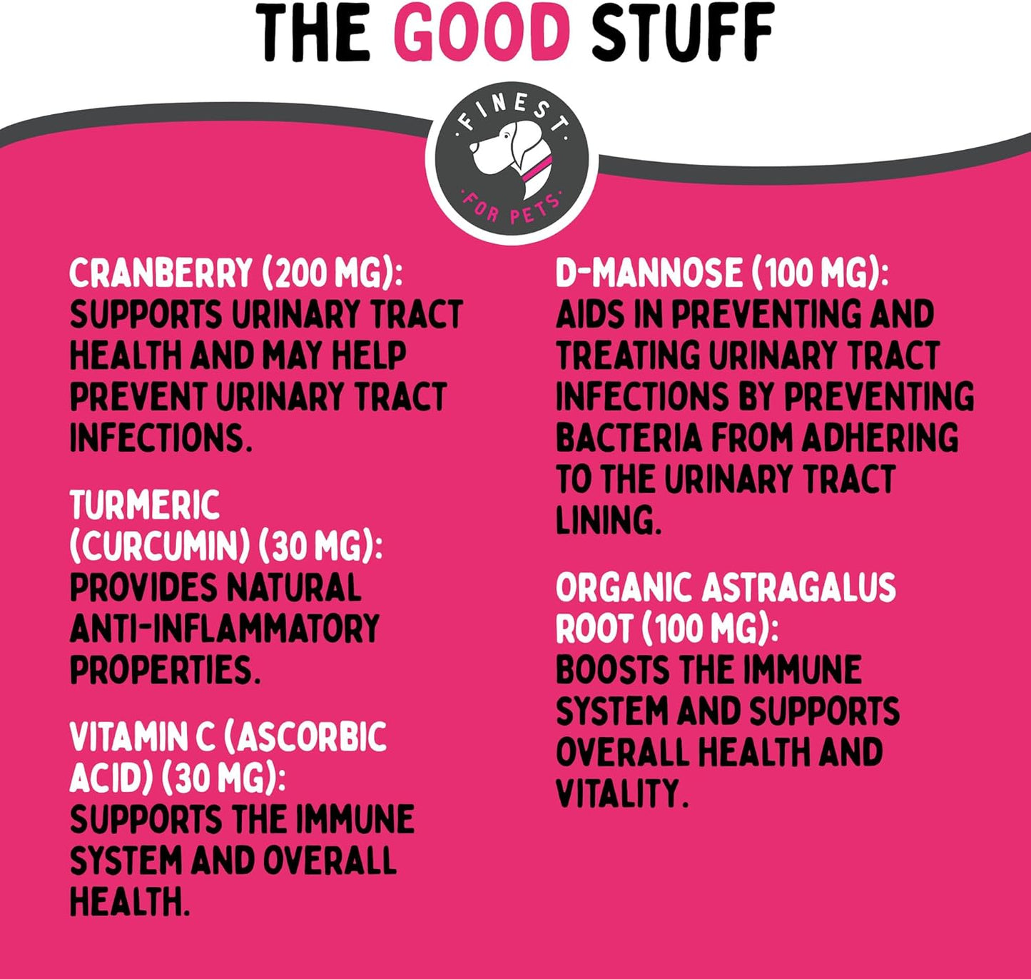 Cranberry & D-Mannose Powder for Pet UTI & Bladder Health - 120g Supplement for Dogs & Cats - Supports Kidney & Urinary Tract Health