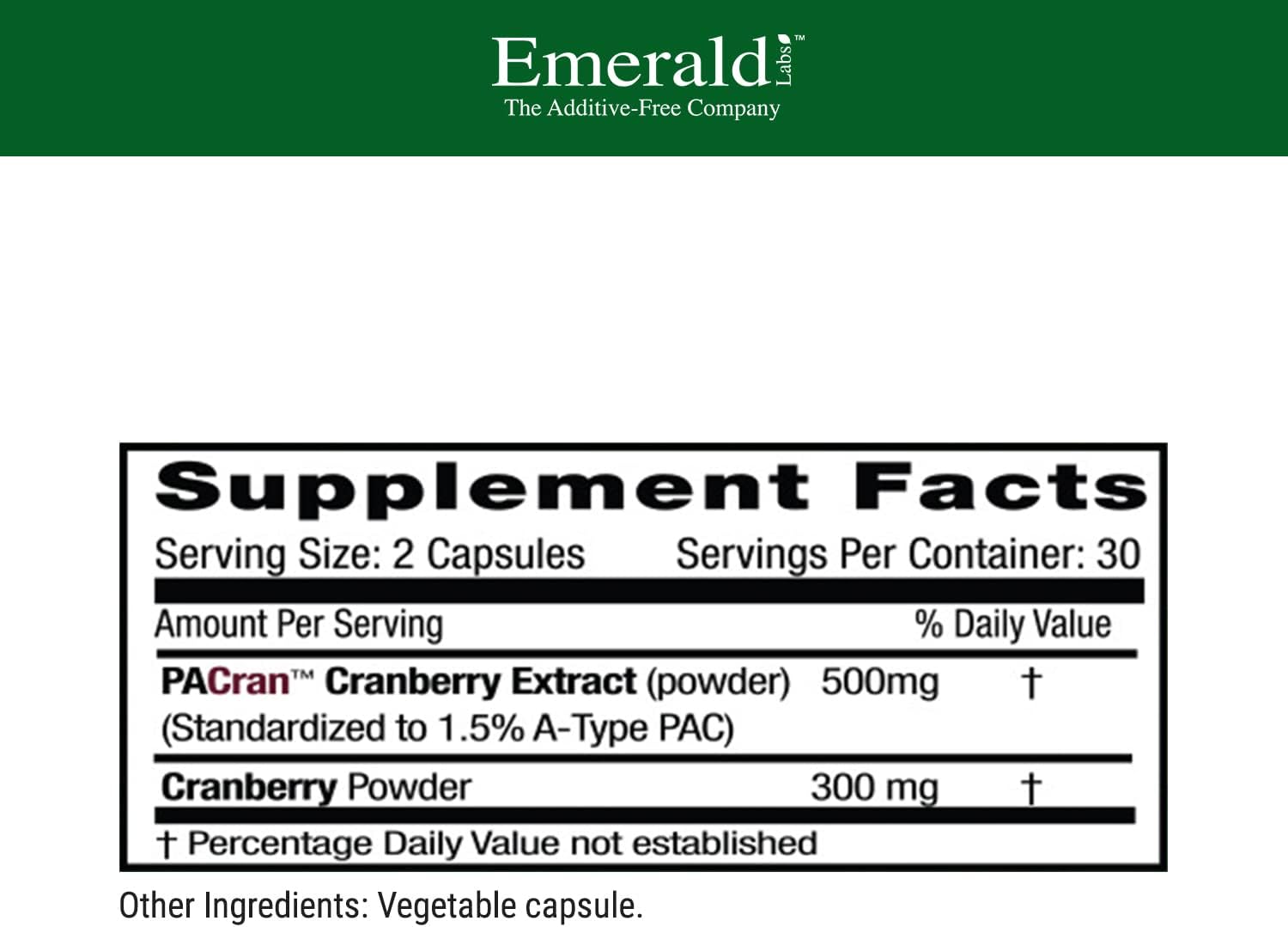 Cranberry Extract Capsules for Urinary & Bladder Health - Digestive & Immune Support - 60 Veg Caps