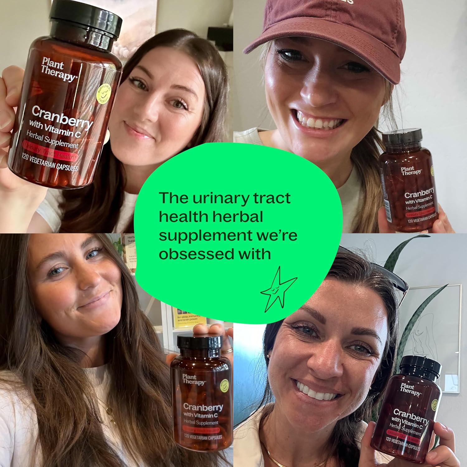 Cranberry Extract Capsules with Vitamin C for Urinary Tract Health, Antioxidant-Rich Herbal Supplement, 120 Vegetarian Capsules - Made in USA, 4 Month Supply