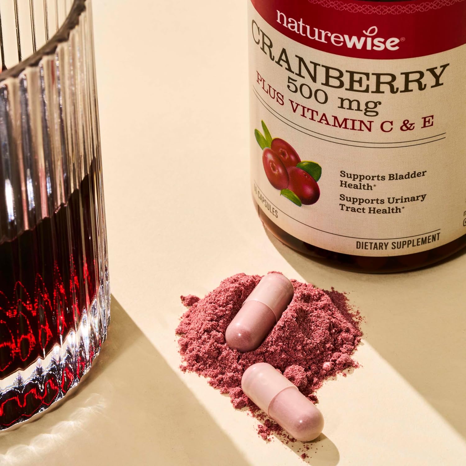 Cranberry Extract Pills with Vitamin C & E for Urinary Tract Health - 12,500mg Strength - Vegan, Non-GMO - 120 Capsules