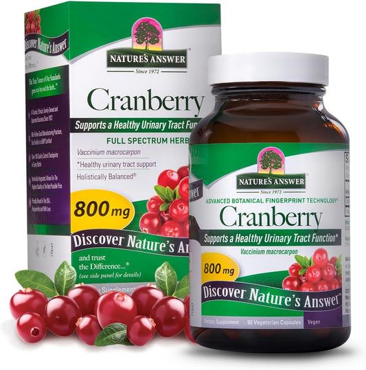 Cranberry Fruit Dietary Supplement for Healthy Urinary Tract & Immune System - Vegetarian, Kosher, Vegan - 180 Capsules