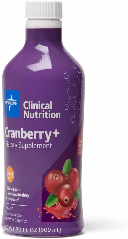 Cranberry Liquid UTI Dietary Supplement by Medline - 30 oz Bottle