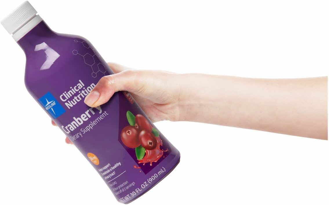 Cranberry Liquid UTI Dietary Supplement by Medline - 30 oz Bottle