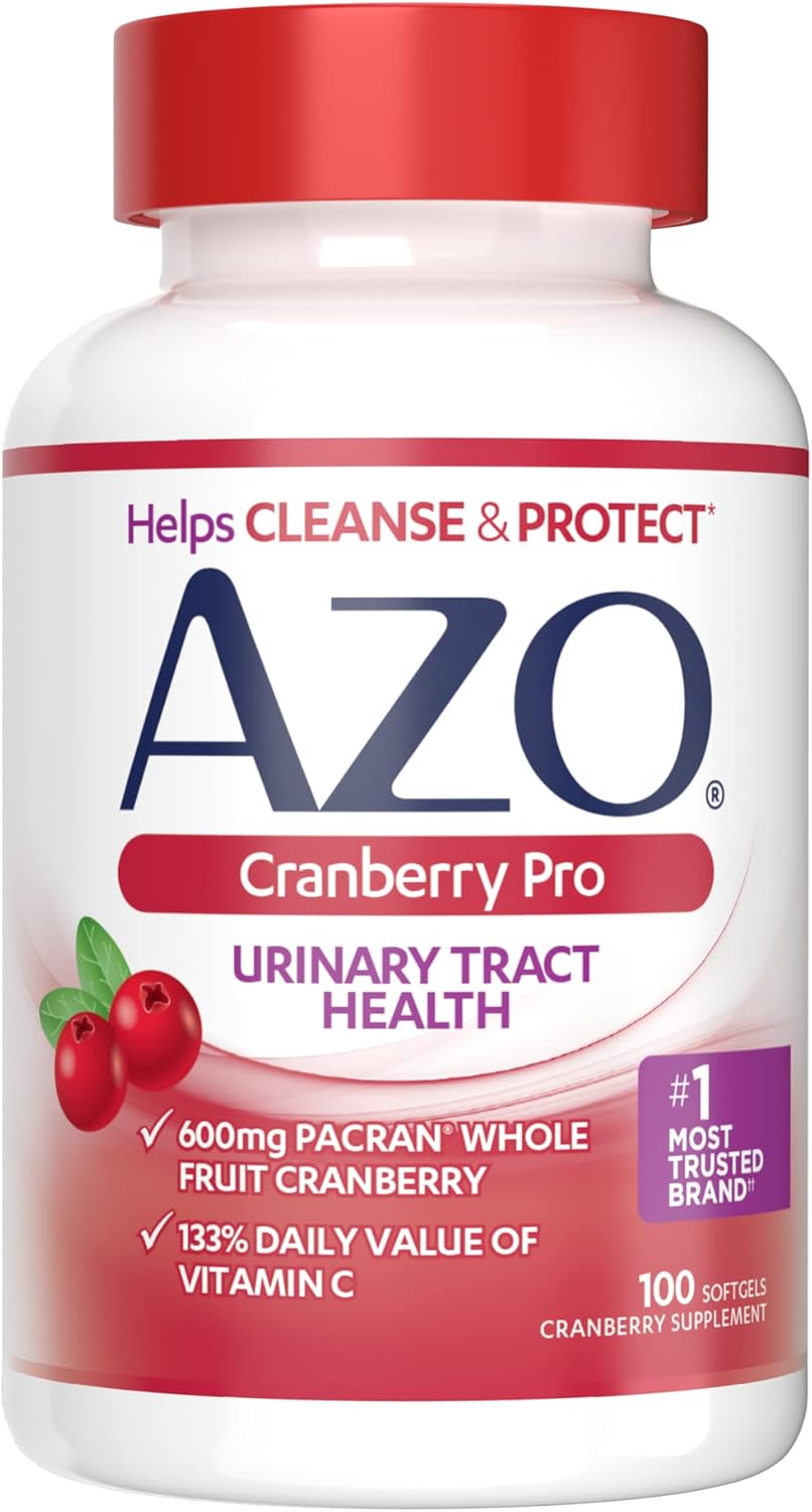 Cranberry Pro Pills for Women & Men, 600mg Pacran, Sugar Free, Non-GMO - 100 Softgels to Cleanse and Protect Urinary Tract