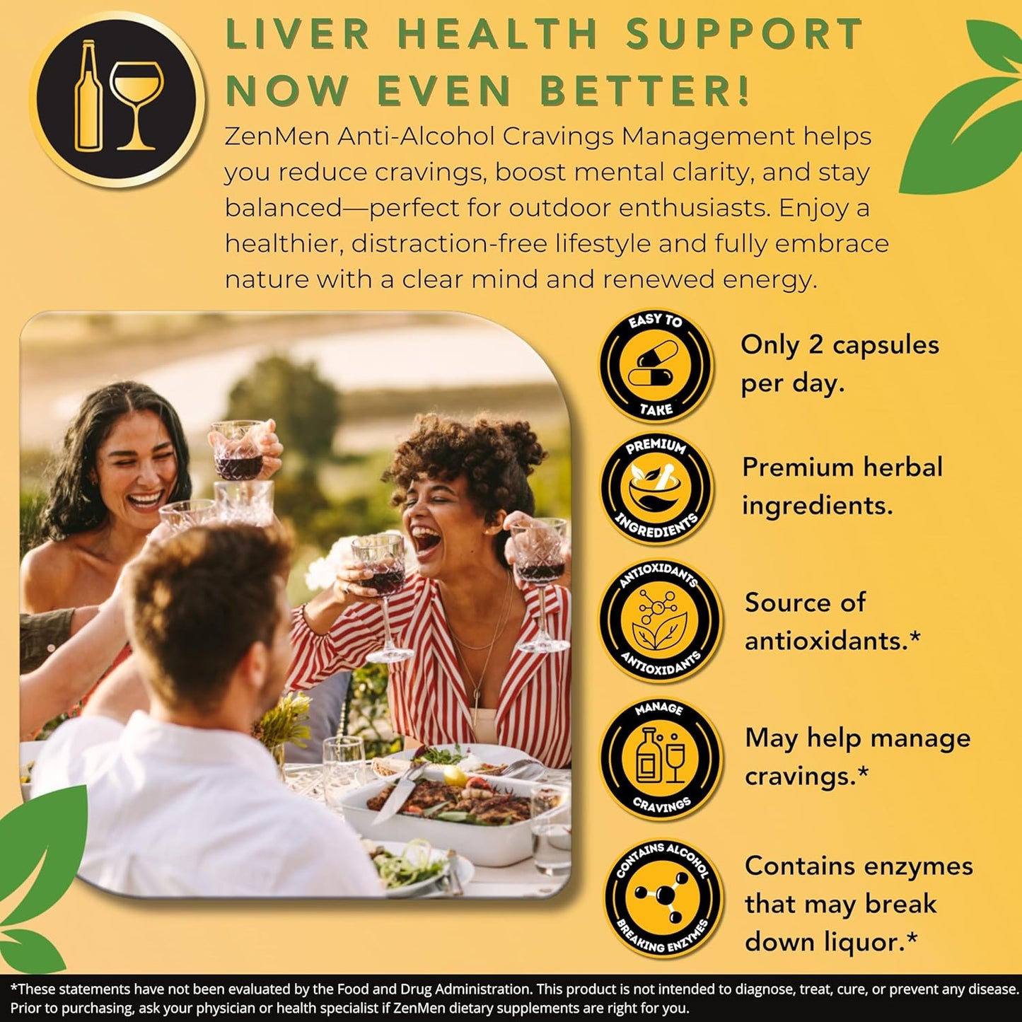 Cravings Management Supplement with Kudzu, Milk Thistle, Jurubeba, Chanca Piedra, 5HTP - Third Party Tested - 60 Vegan Capsules - Made in USA