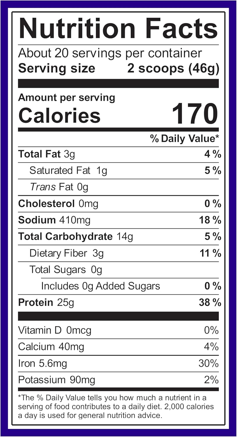 Creamy Vanilla Plant-Based Protein Powder for Water, Milk, and Smoothies - 32.5 oz