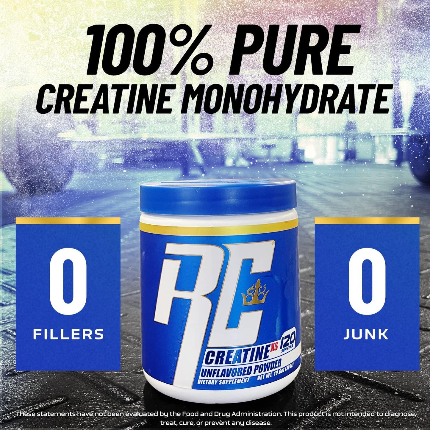 Creatine-XS by Ronnie Coleman Signature Series: Monohydrate Powder for Post-Workout Muscle Recovery, Strength, Energy, and Mass, 120 Servings
