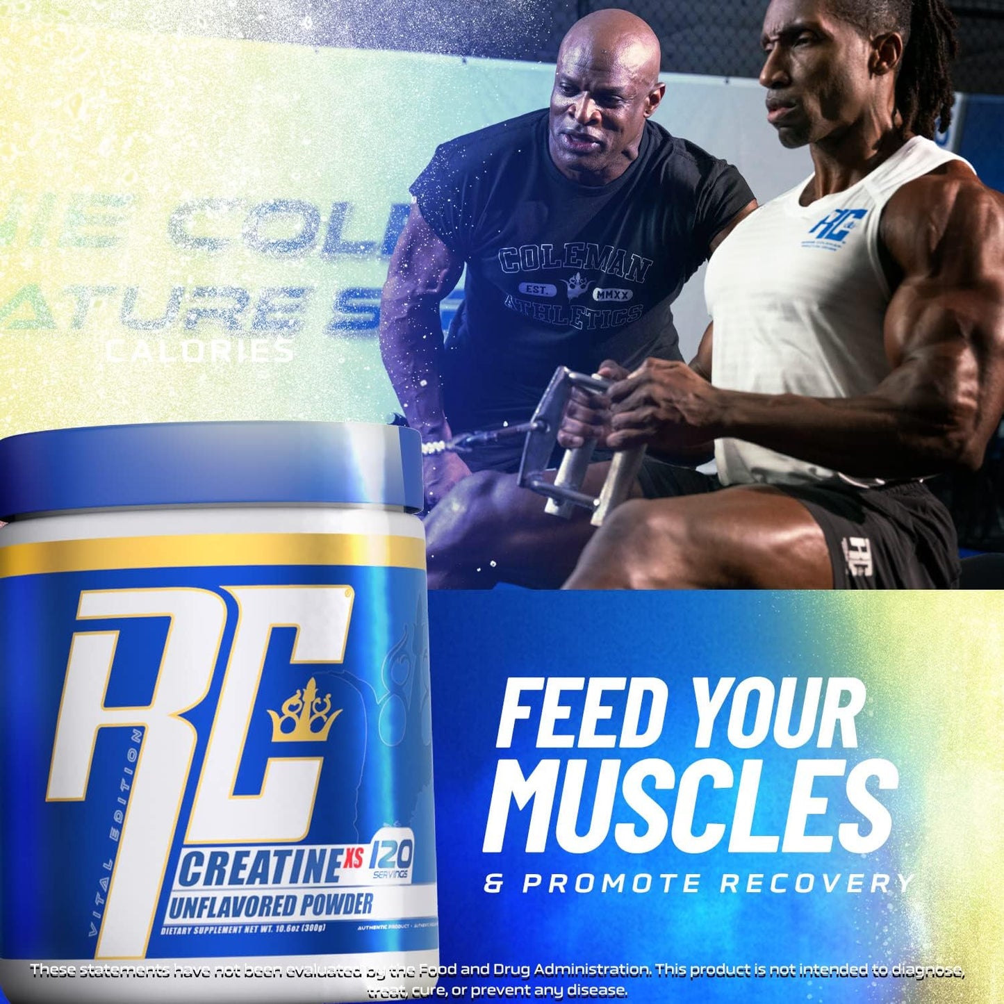 Creatine-XS by Ronnie Coleman Signature Series: Monohydrate Powder for Post-Workout Muscle Recovery, Strength, Energy, and Mass, 120 Servings
