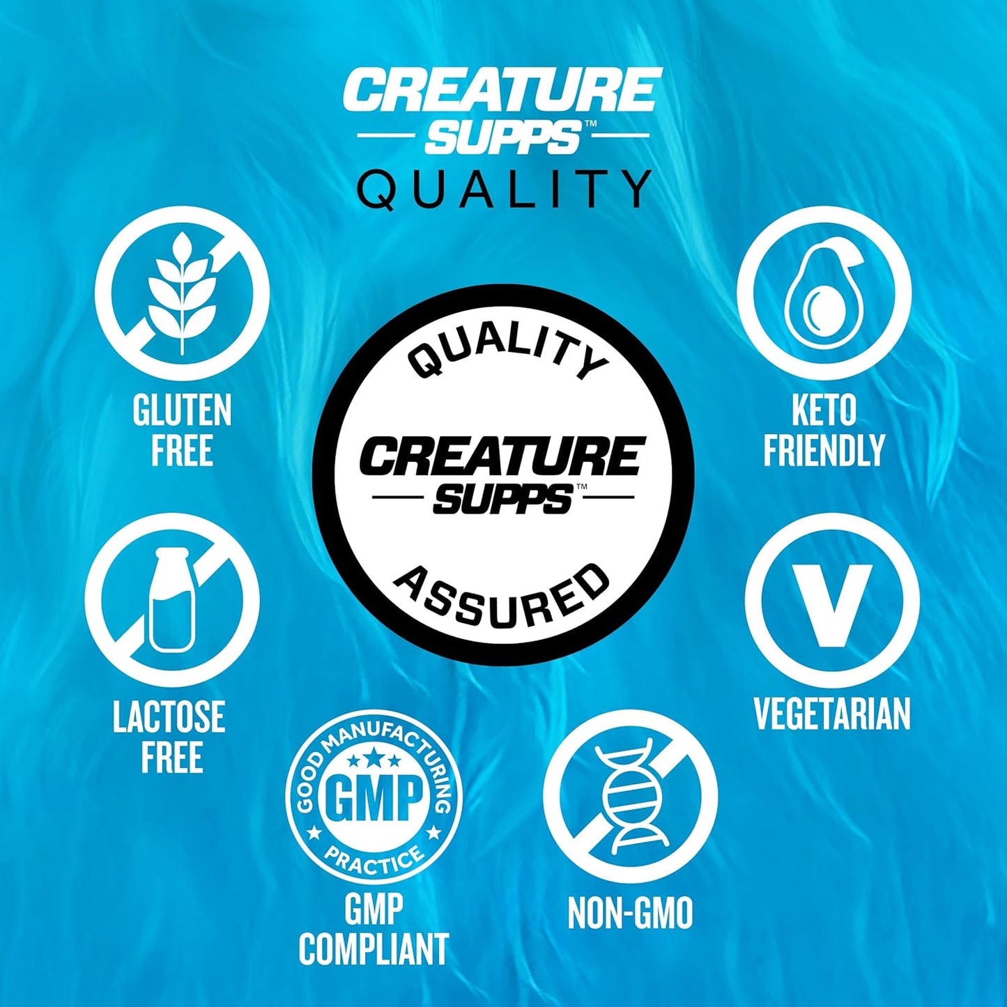 CREATURE® Creatine Complex Capsules - 5 Types of Creatine Including Con-Crēt® HCL, Supports Muscle, Strength, Endurance, Brain Health - 180 Caps