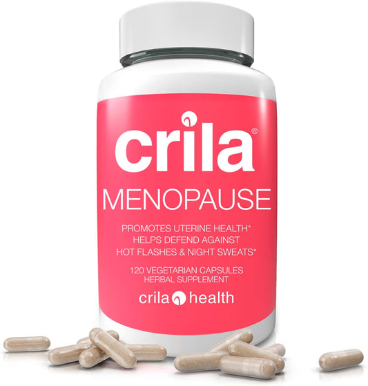 CRILA Menopause Hormone Support: 2 Month Supply for Hot Flashes & Night Sweats | Natural Estrogen Replacement Supplements for Women
