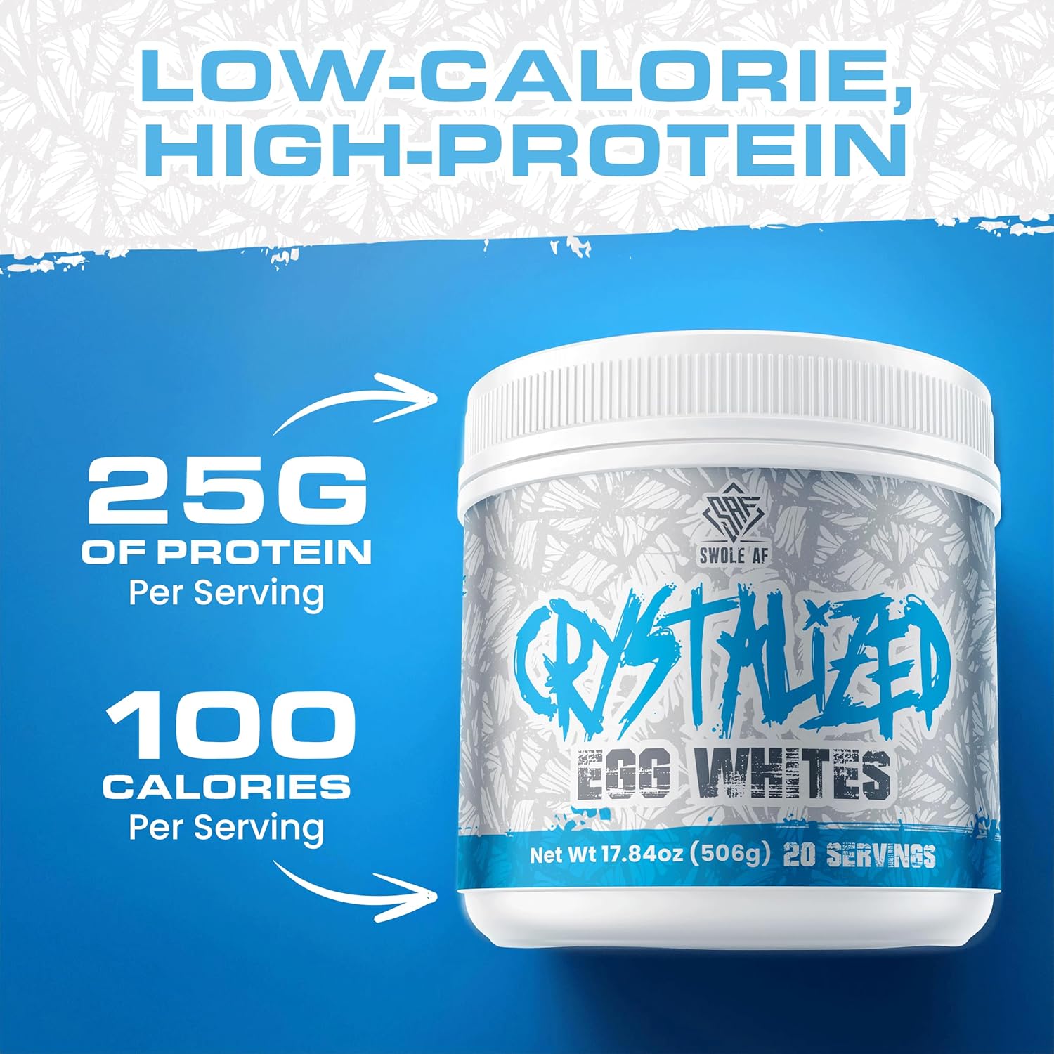 Crystalized Egg Whites: Protein-Rich Drink Mix for Lean Muscle Growth & Immune Function Boost