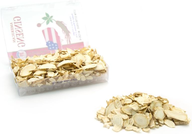 Cultivated American Ginseng Slices from Marathon County, Wisconsin - Mixed Large-Medium Cuts - 4oz Box - Hsu's Ginseng - SKU 0126-4