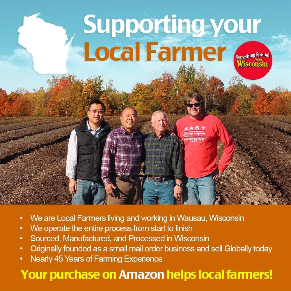 Cultivated American Ginseng Slices from Marathon County, Wisconsin - Mixed Large-Medium Cuts - 4oz Box - Hsu's Ginseng - SKU 0126-4