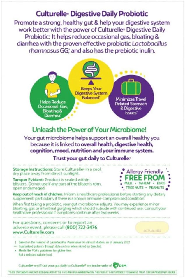 Culturelle Probiotics for Digestive Health - 14 Capsules to Support Gut Health